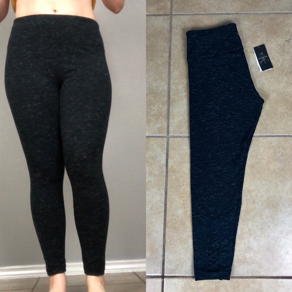 Calvin Klein High Waist Hem Detail 7/8 Capris NWT